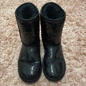 black sparkly uggs